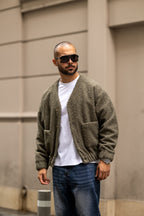 Basic Oversized Wool Shirt With Two Pockets/3468
