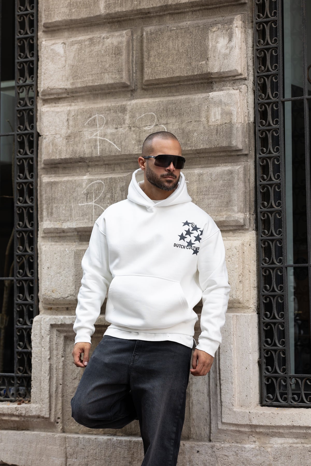 Relaxed Fit Printed Hoodie/4554