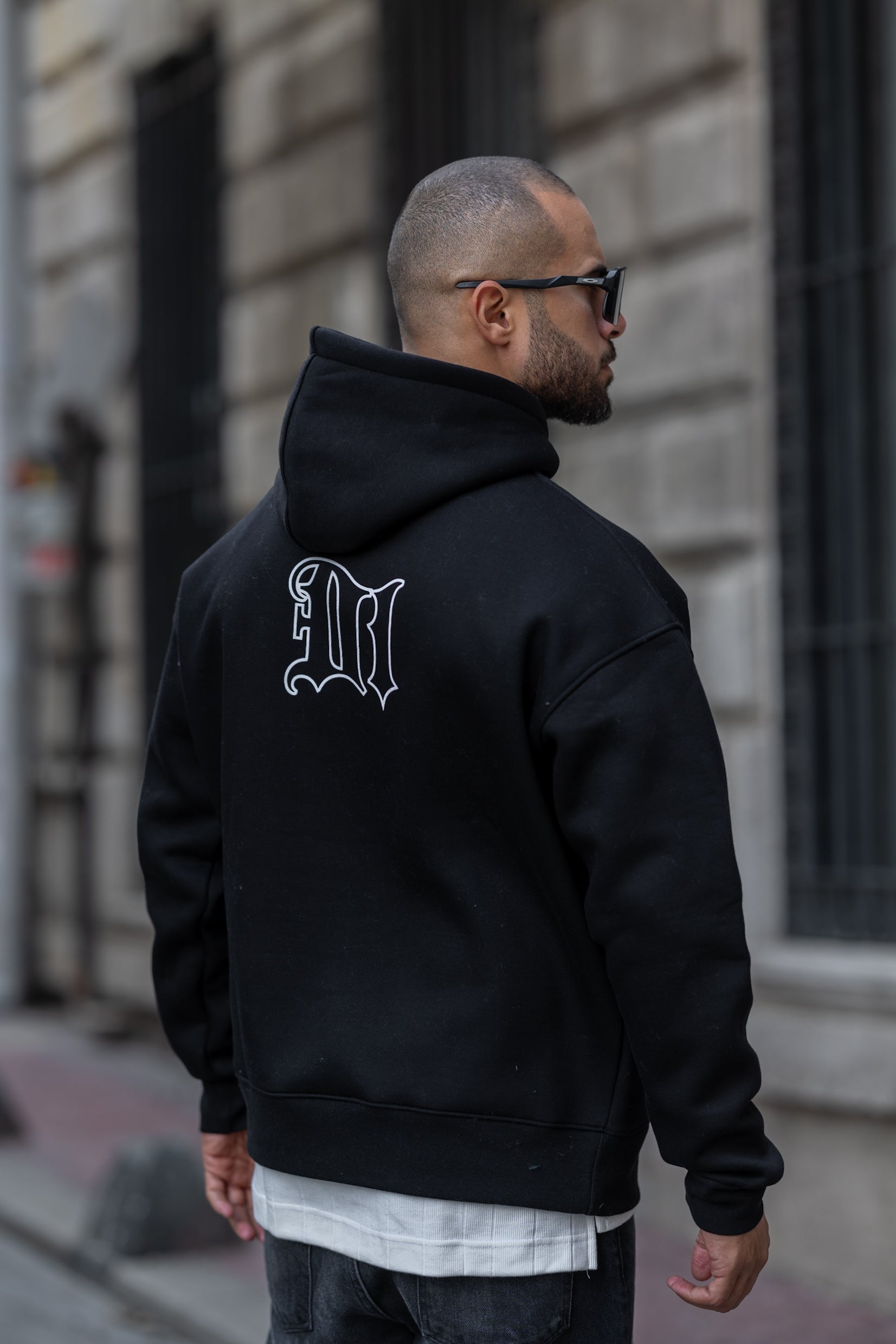 Oversized Printed Hoodie/4553