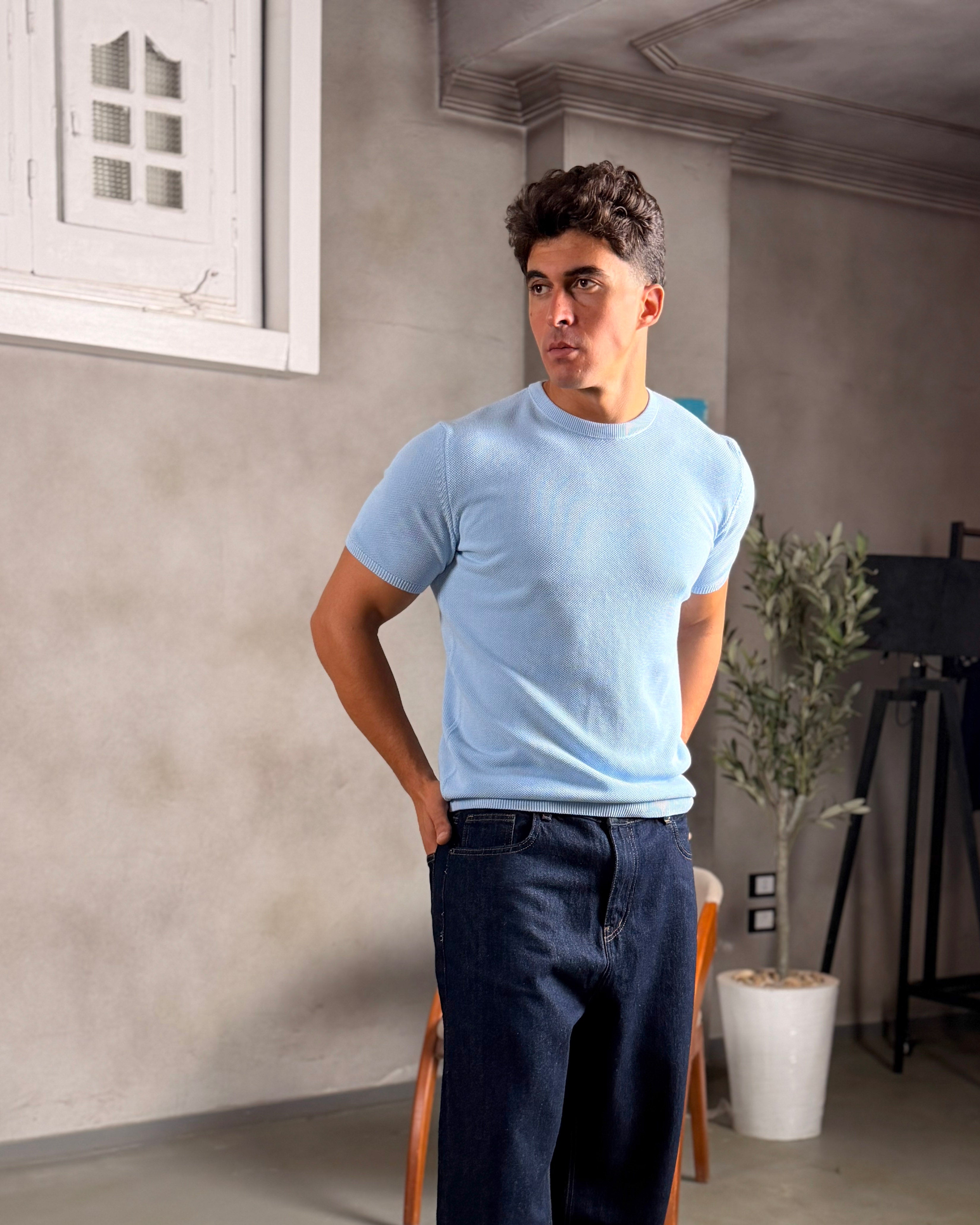 Basic Slim Fit knitwear shirt 5040