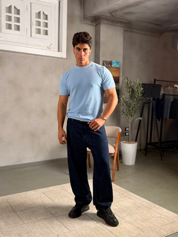 Basic Slim Fit knitwear shirt 5040