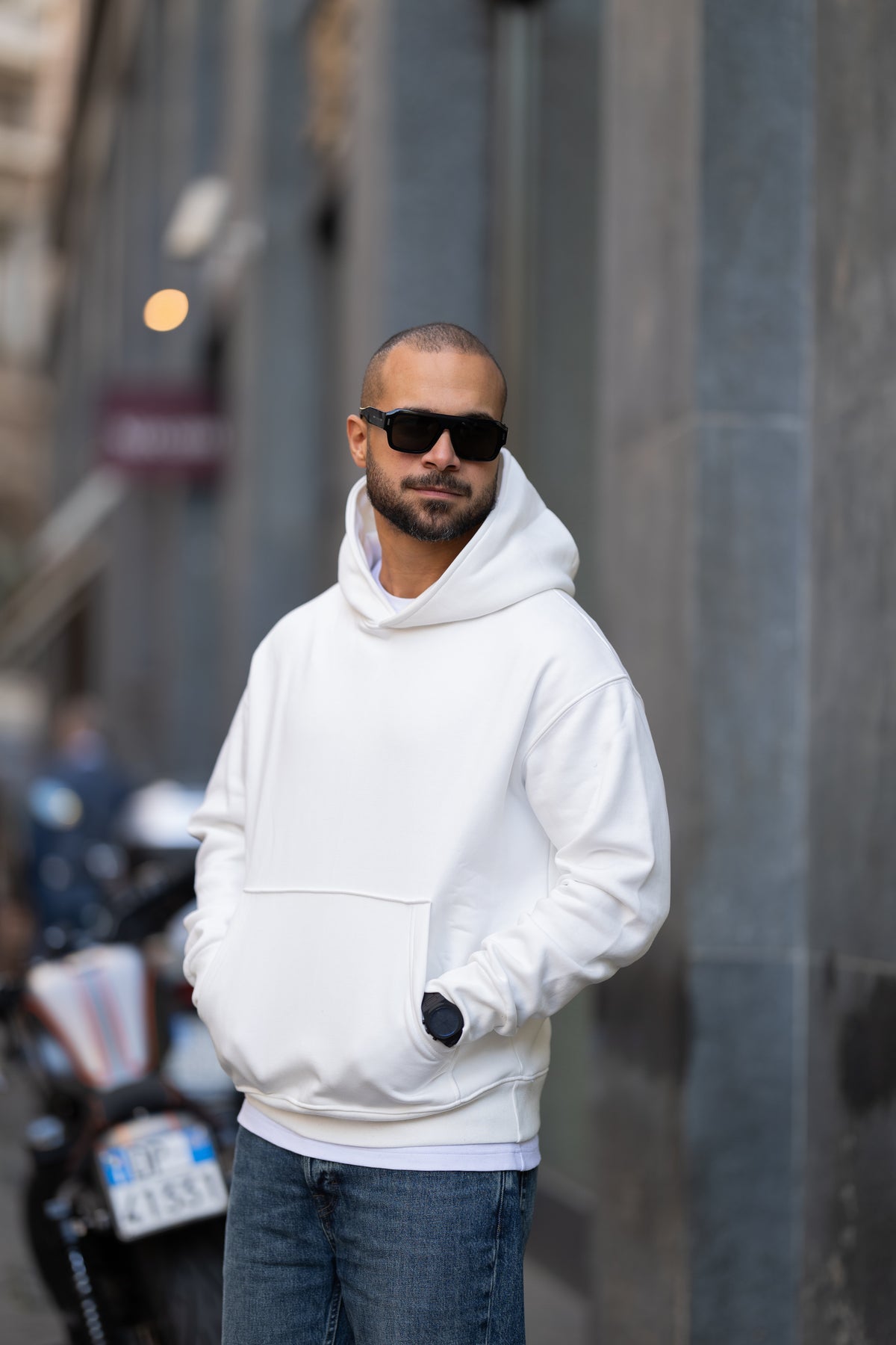 Relaxed Fit Basic Hoodie/4574
