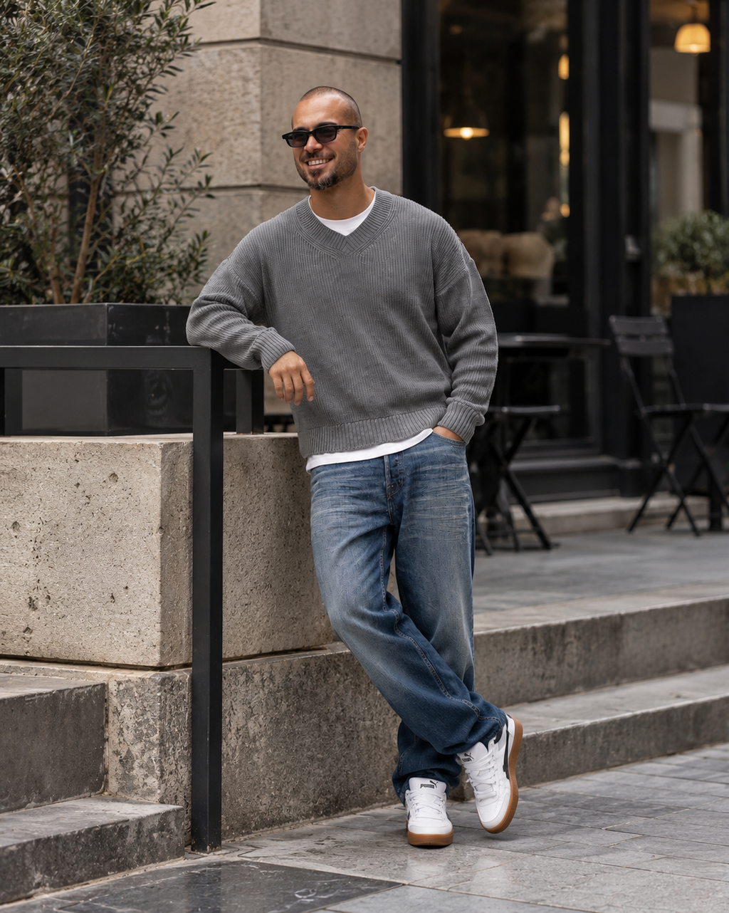 Classic V-Neck Knit/5049