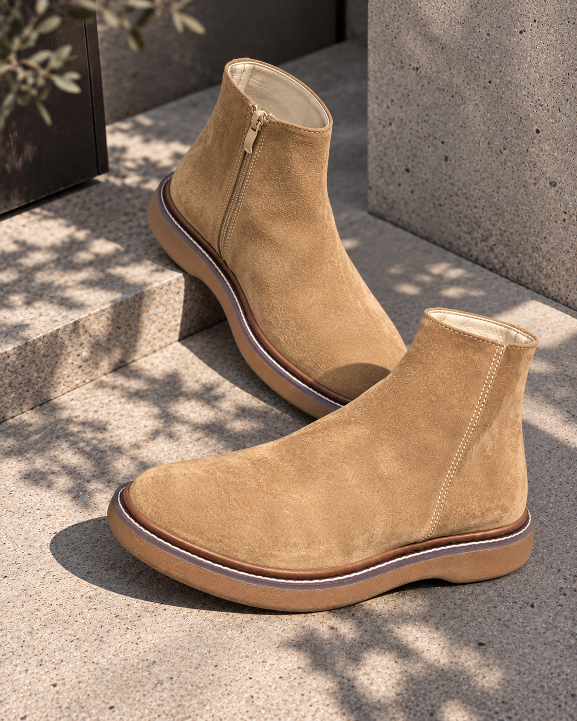 Basic Scorp Half Boot With Zipper/5449