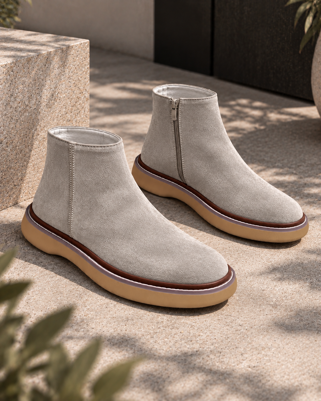 Basic Scorp Half Boot With Zipper/5449