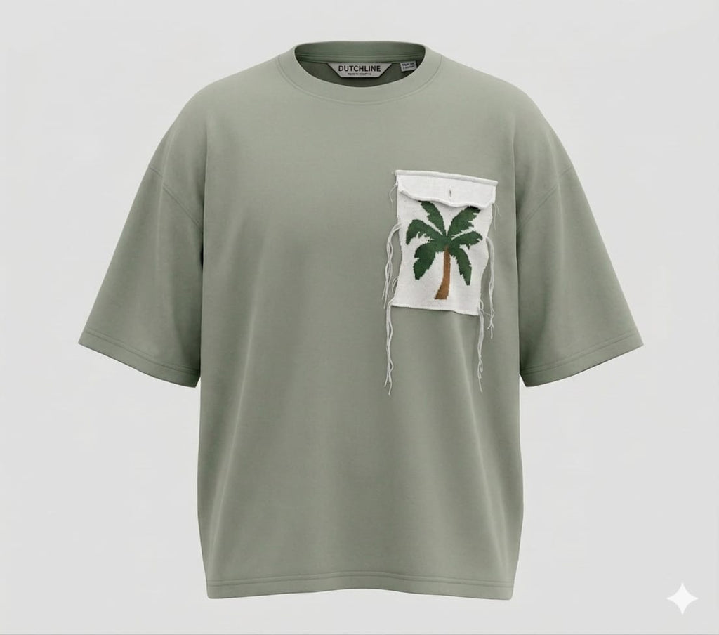 Printed Basic Oversized Fit T-shirt 3366