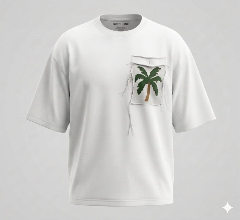 Printed Basic Oversized Fit T-shirt 3366