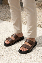 Basic Leather Strap Slipper/ 2026003