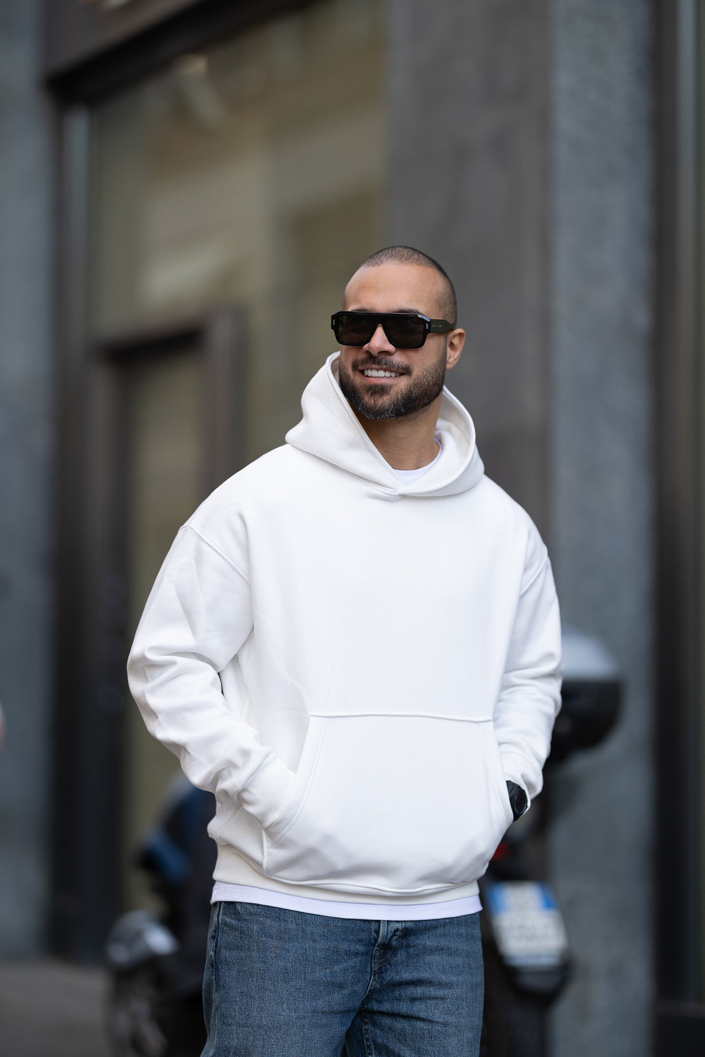 Relaxed Fit Basic Hoodie/4522