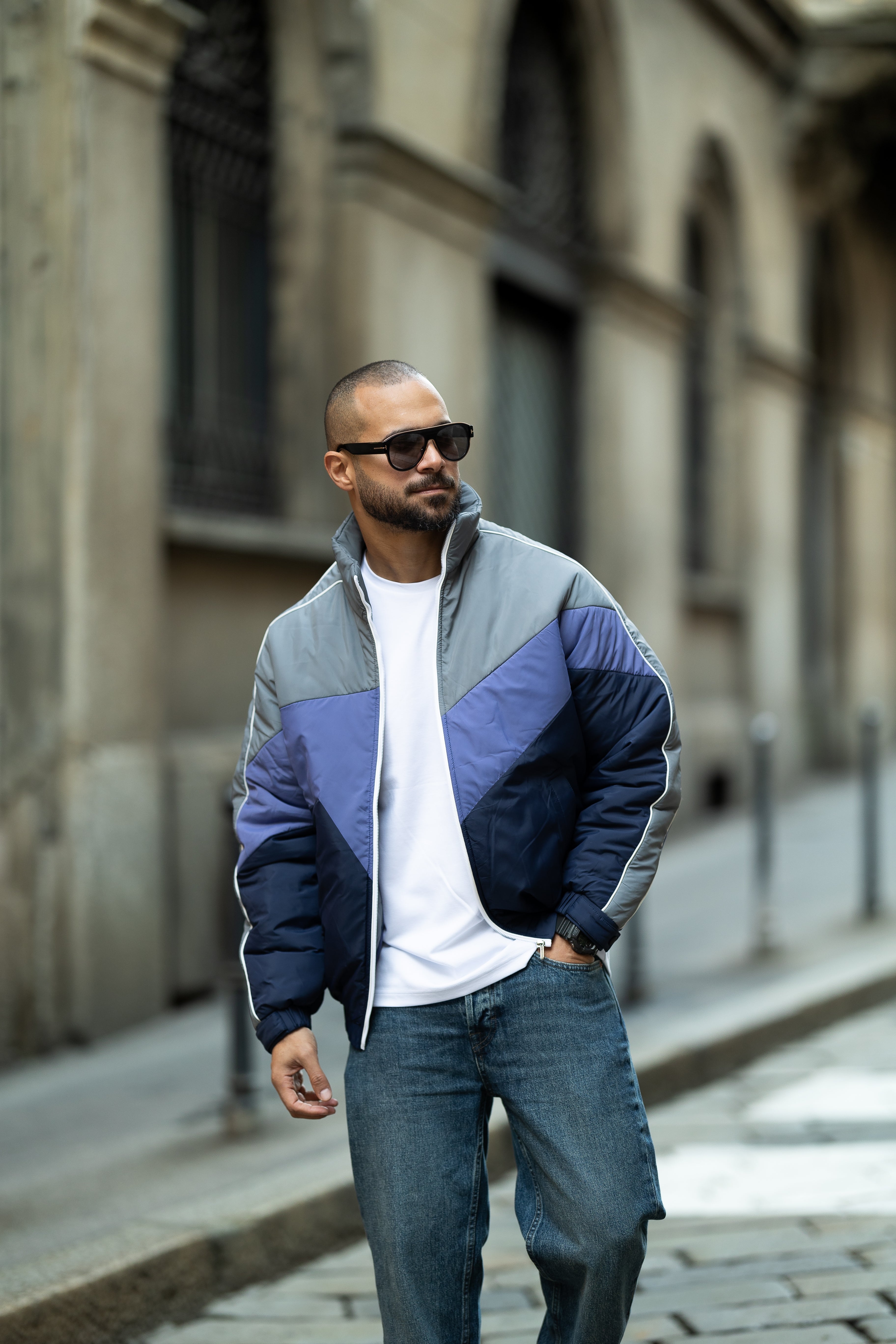 Mixed Color Puffer Jacket/3409