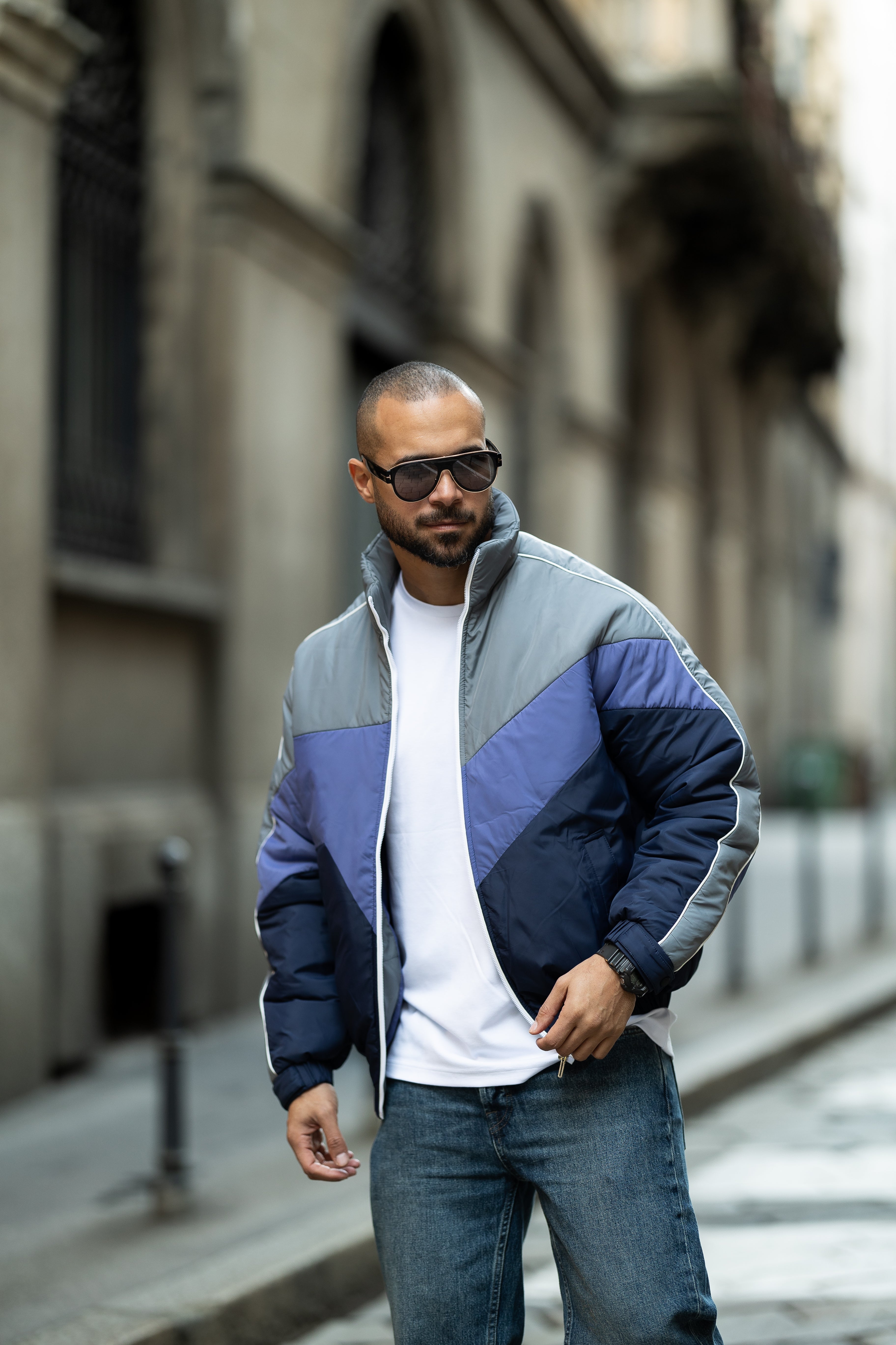 Mixed Color Puffer Jacket/3409