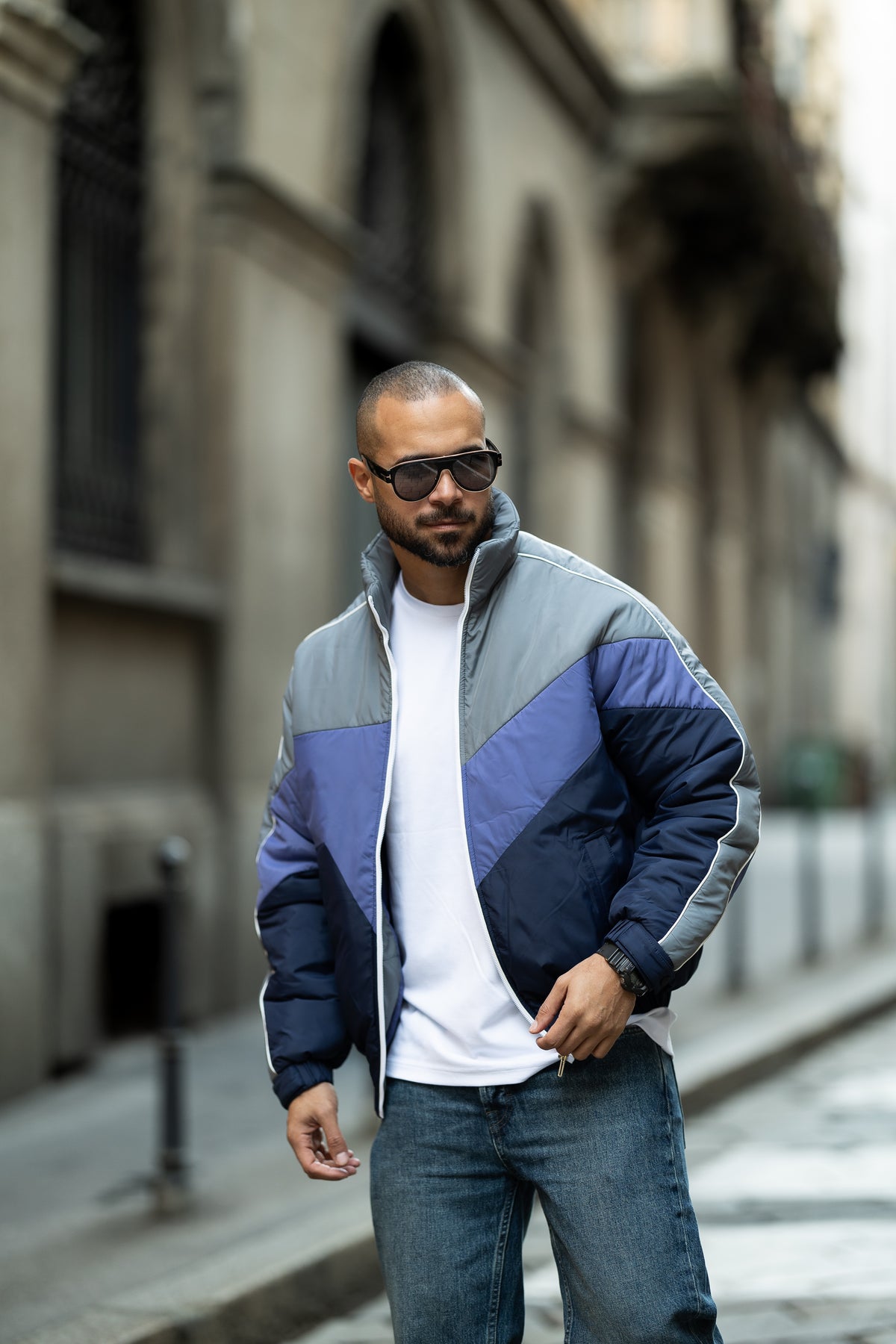 Mixed Color Puffer Jacket/3409